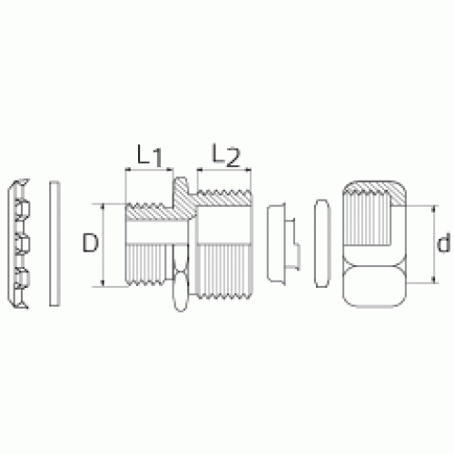 КВТ Муфта ВМ 20 вводная для подсоединения металлорукава 61370 KVT