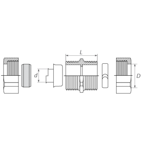 КВТ Муфта СТМ-15 для соединений труба-металлорукав 61403 KVT