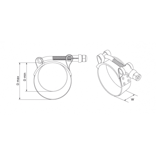 КВТ Хомут силовой T-bolt ST 75-81/W2 (мин партия 10 шт.) 69068 KVT