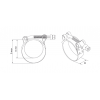 КВТ Хомут силовой T-bolt ST 88-94/W2 (мин партия 10 шт.) 69070 KVT