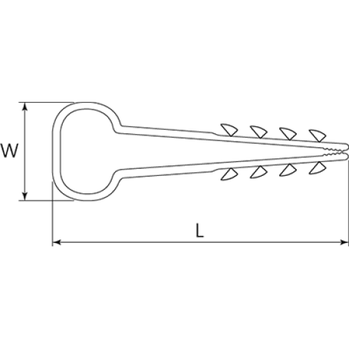 КВТ Дюбель-хомут ДХП 10–5 плоский 59235 (цена за уп.) KVT