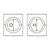 КВТ Матрица для алюм. зажима шестигр. МШ-44,2-А/100т 65466 KVT