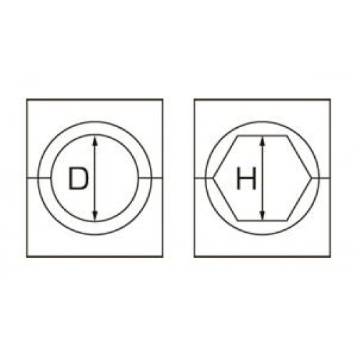 КВТ Матрица для стал. зажима шестигр. МШ-18,5-С/100т 65468 KVT