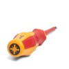 КВТ Диэлектрическая отвертка Pozidriv PZ2*100 с изоляцией СЛИМ, 78614 KVT